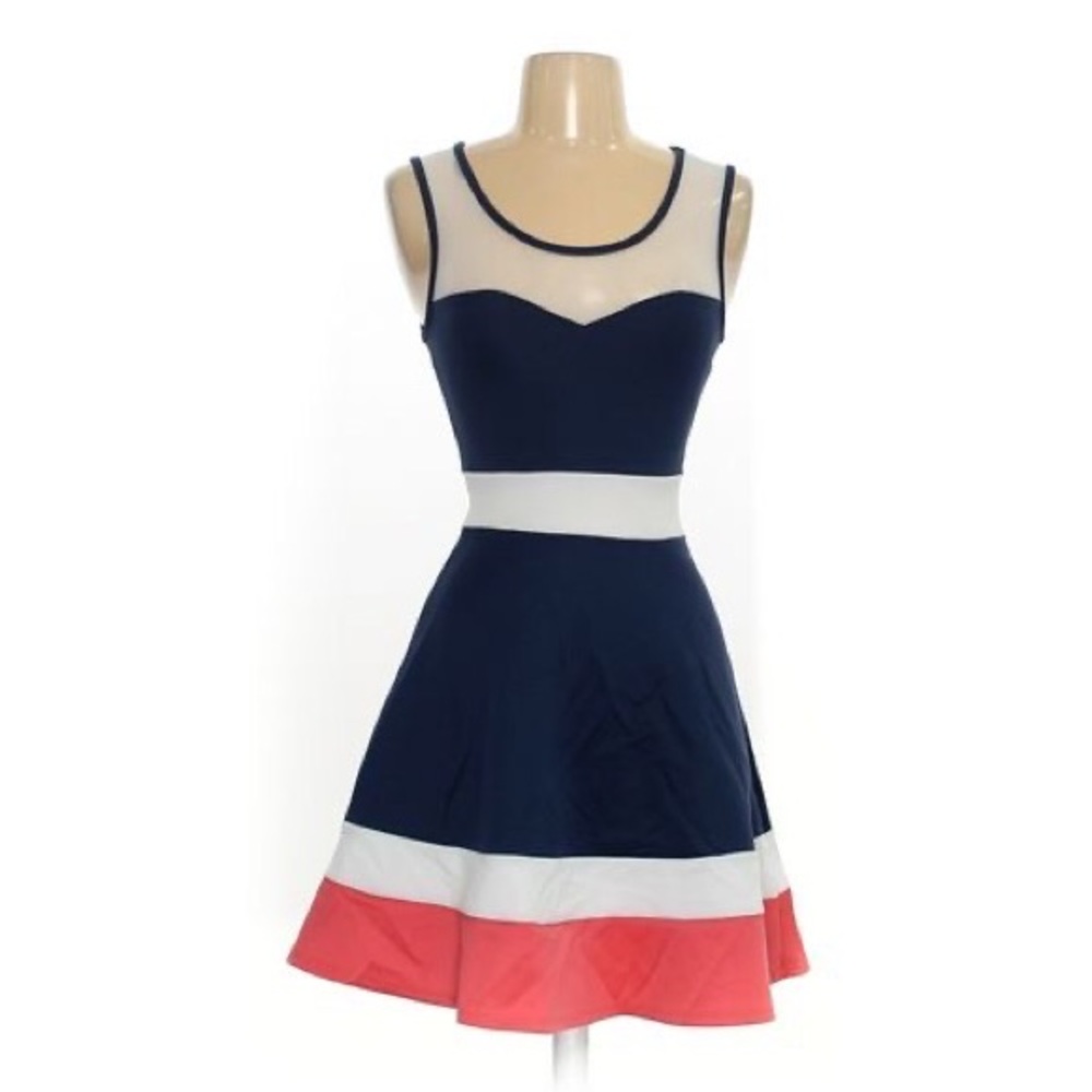 Charlotte Russe Color Block Fit and Flare Dress